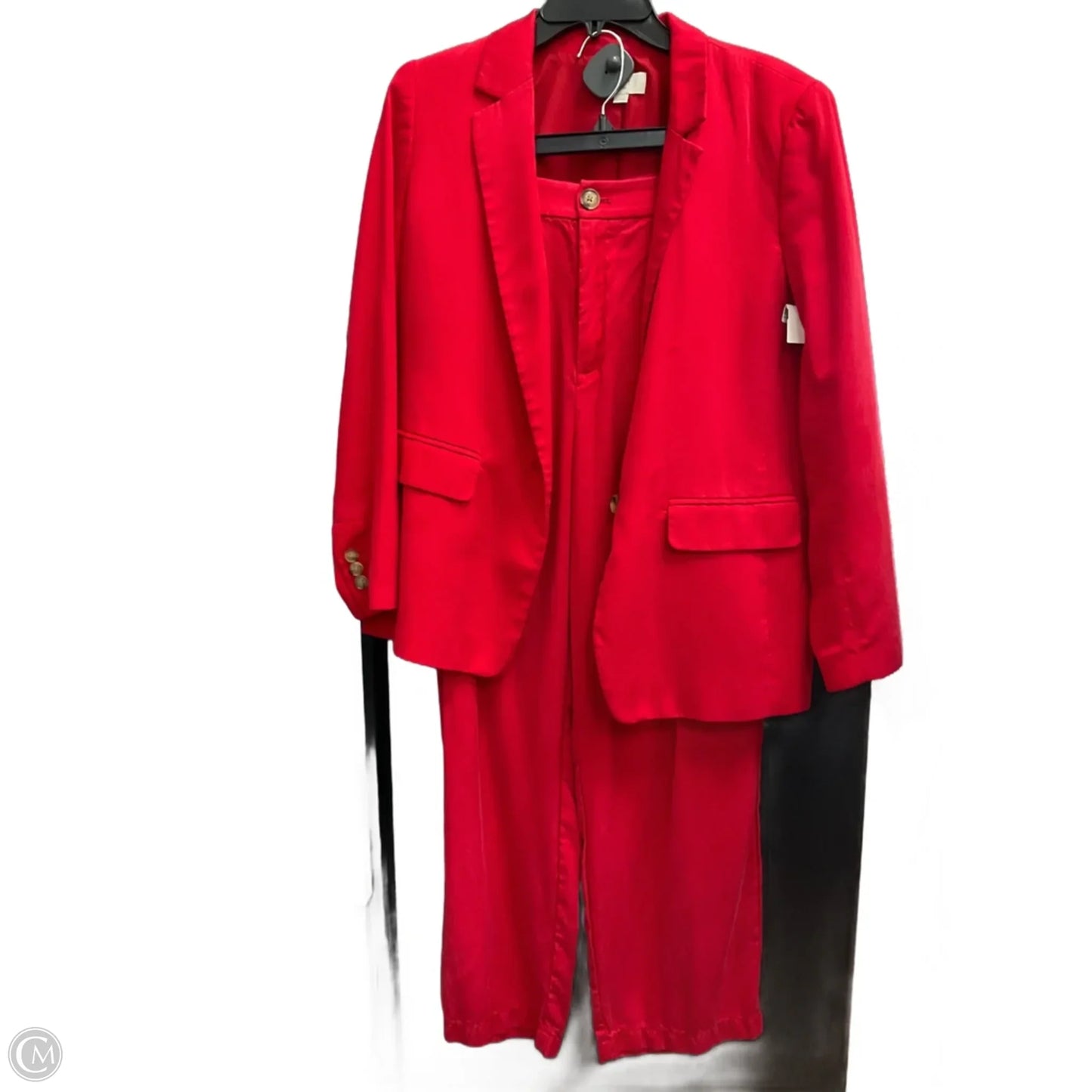 Pants Suit 2pc By Loft In Red, Size: 6p