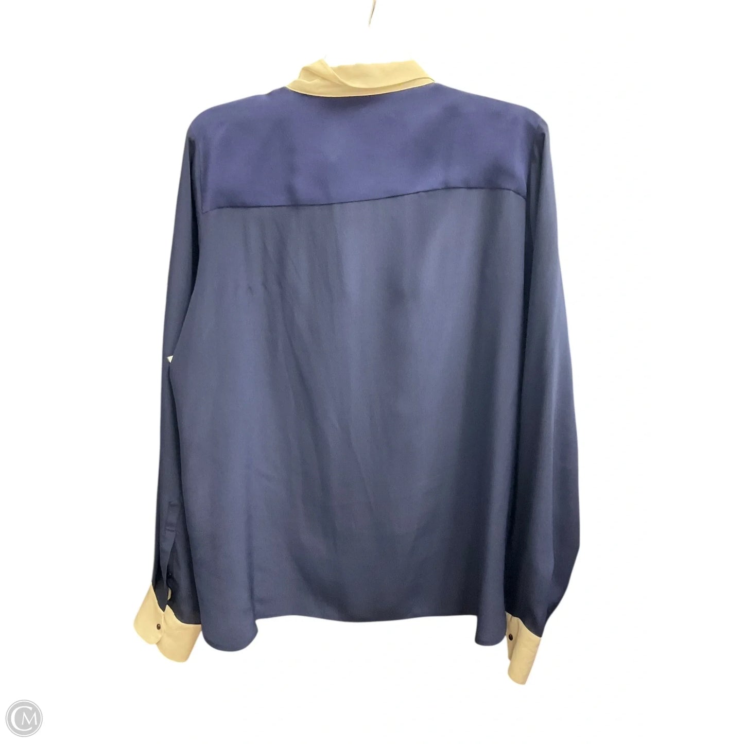 Blouse Long Sleeve By Zara In Blue, Size: L
