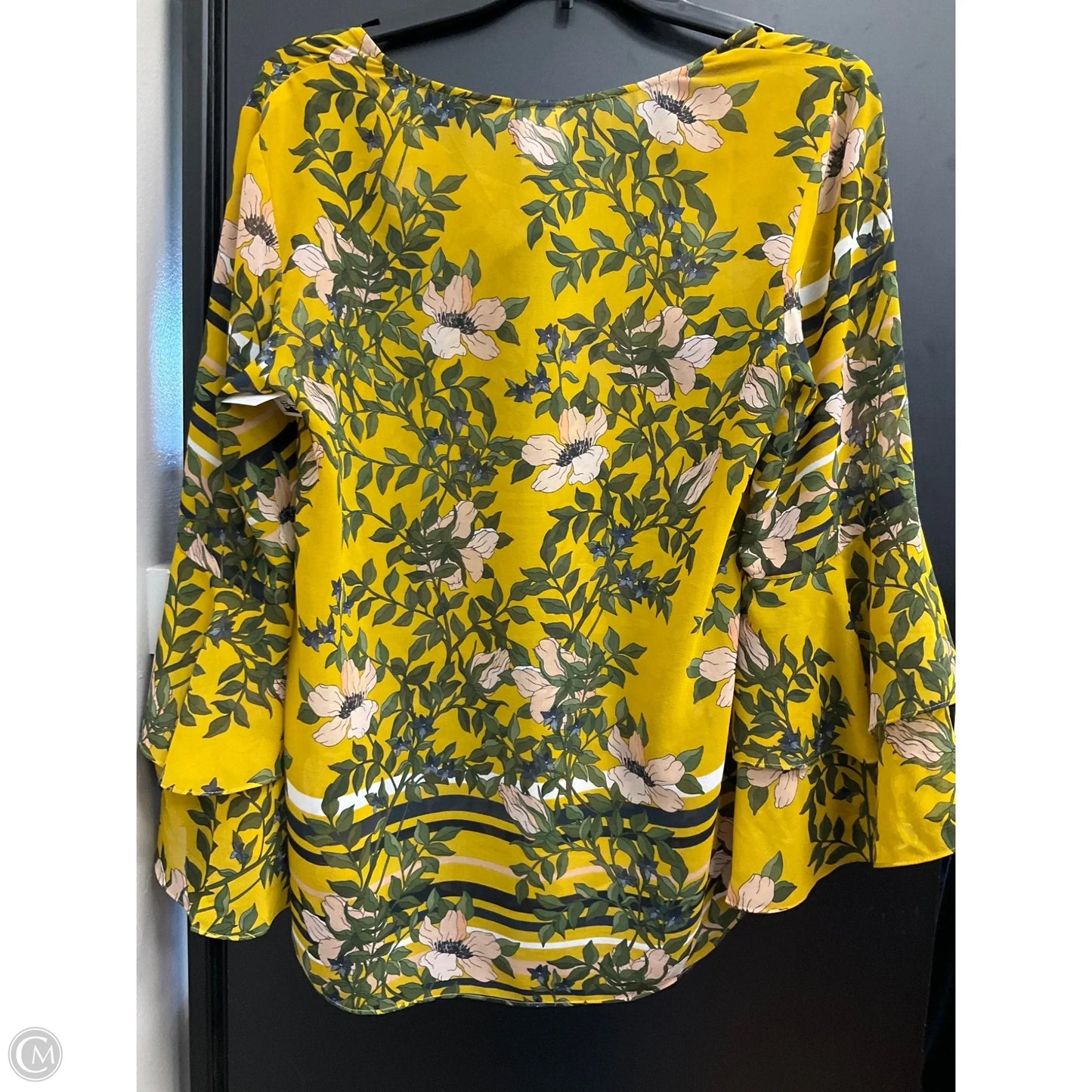 Top 3/4 Sleeve By Cabi In Floral Print, Size: S