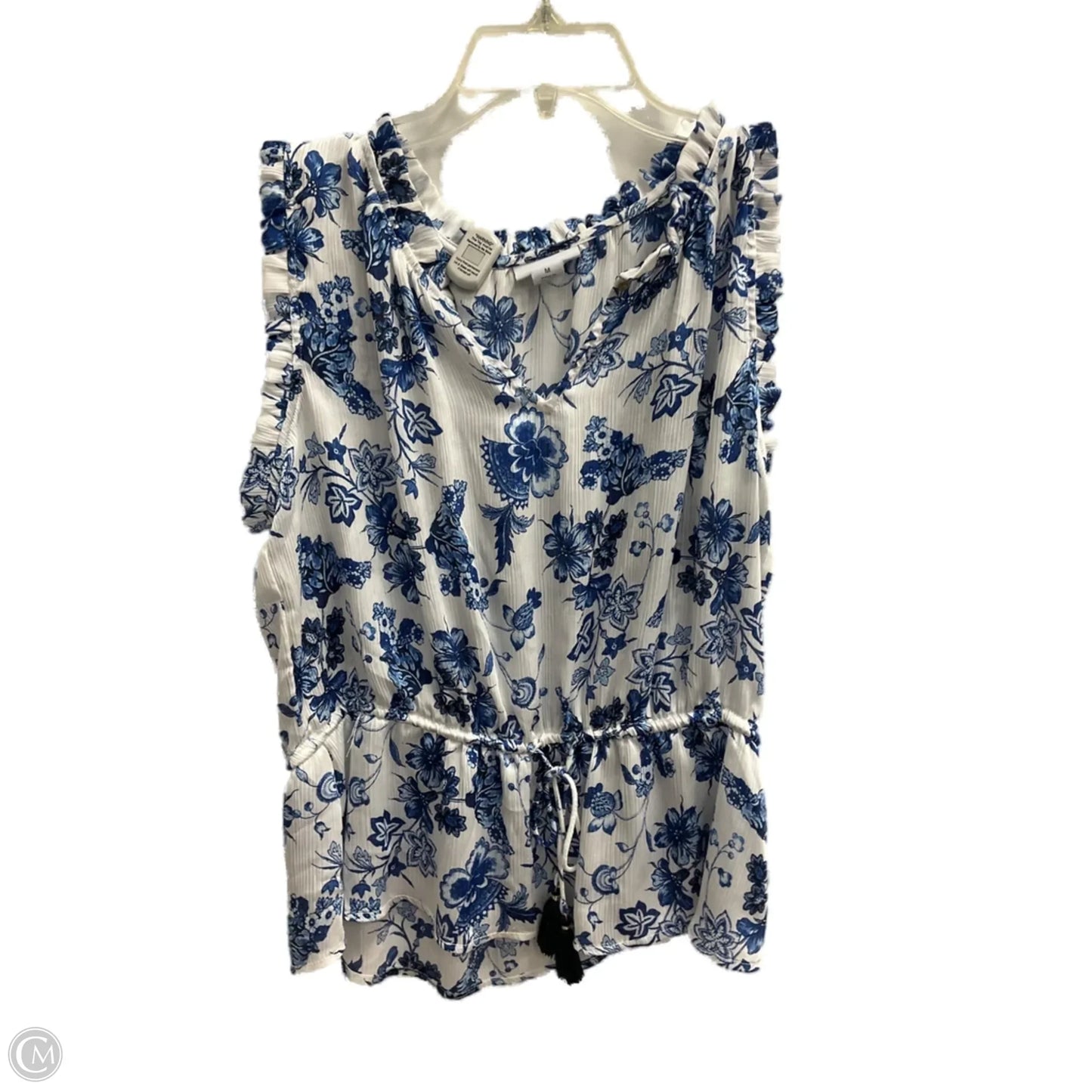 Top Sleeveless By Liz Claiborne In Floral Print, Size: M