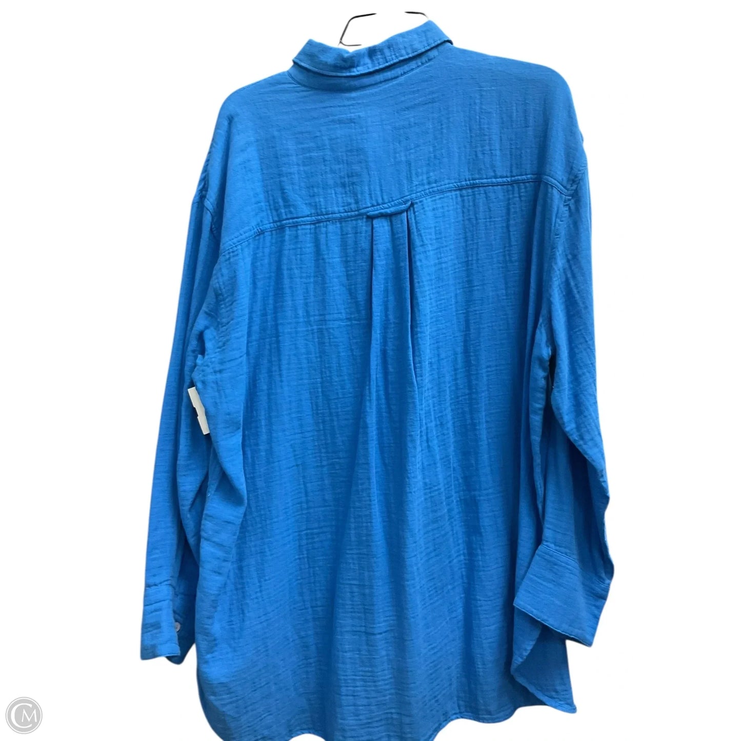 Blouse Long Sleeve By Lane Bryant In Blue, Size: Xl