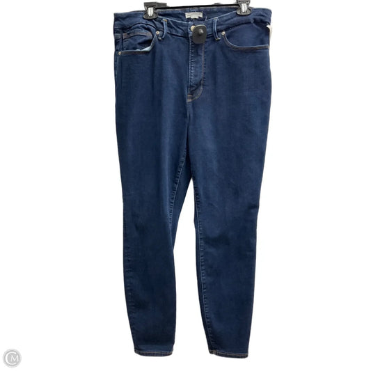 Jeans Skinny By Good American In Blue Denim, Size: 1x