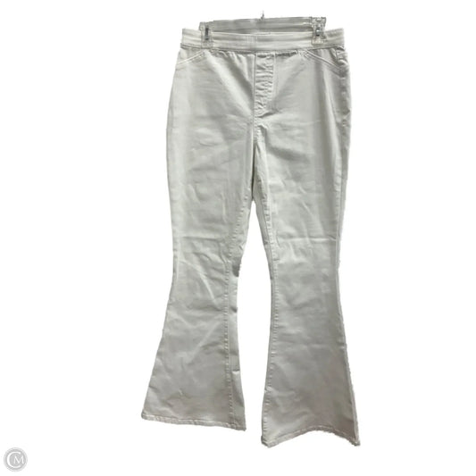 Jeans Flared By Versona In White, Size: 10