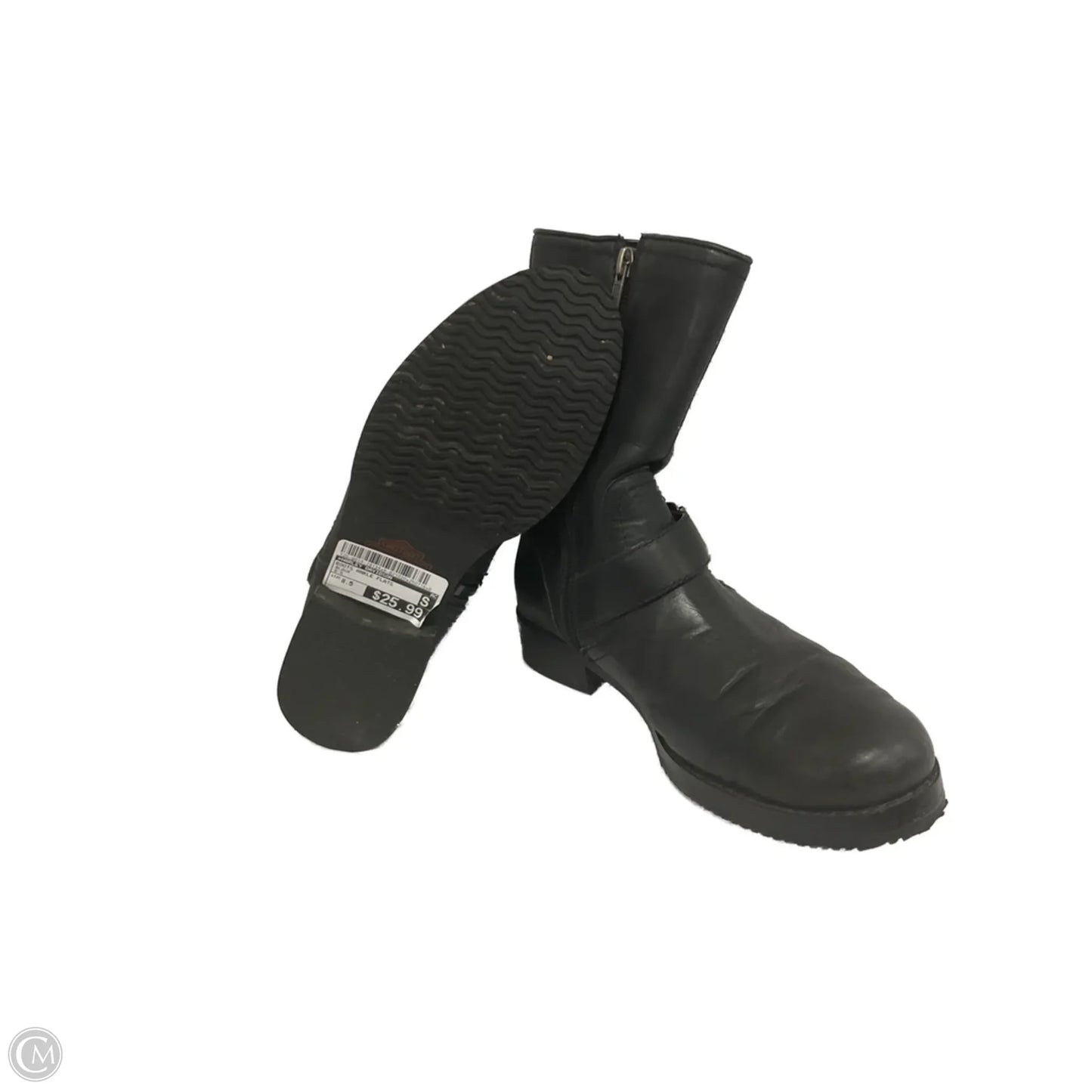 Boots Ankle Flats By Harley Davidson In Black, Size: 8.5
