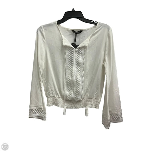 Top Long Sleeve By Allegra K In White, Size: Xs
