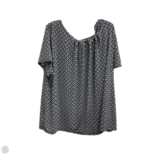 Top Short Sleeve By Liz Claiborne In Blue, Size: 4x