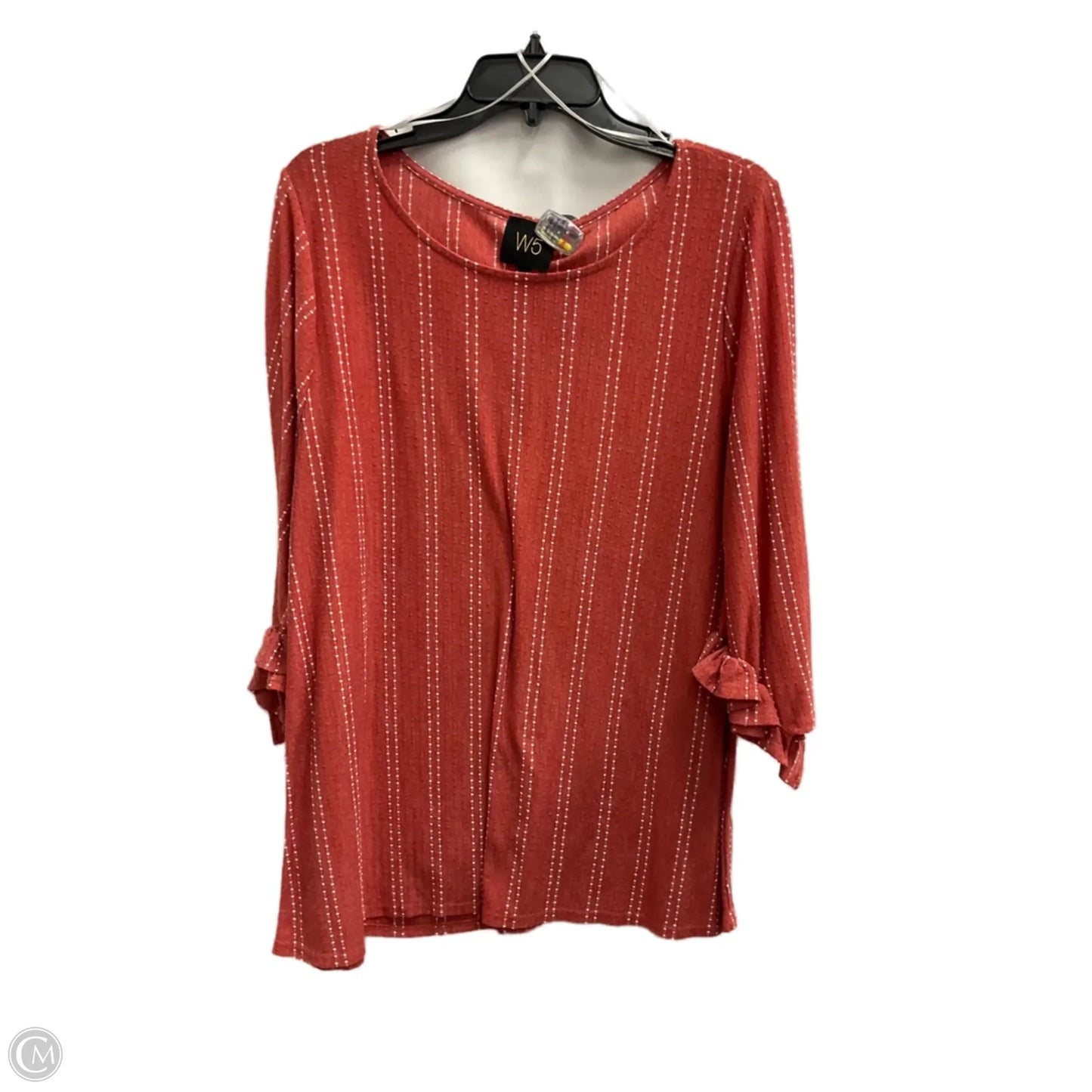 Top Short Sleeve By W5 In Orange, Size: 1x