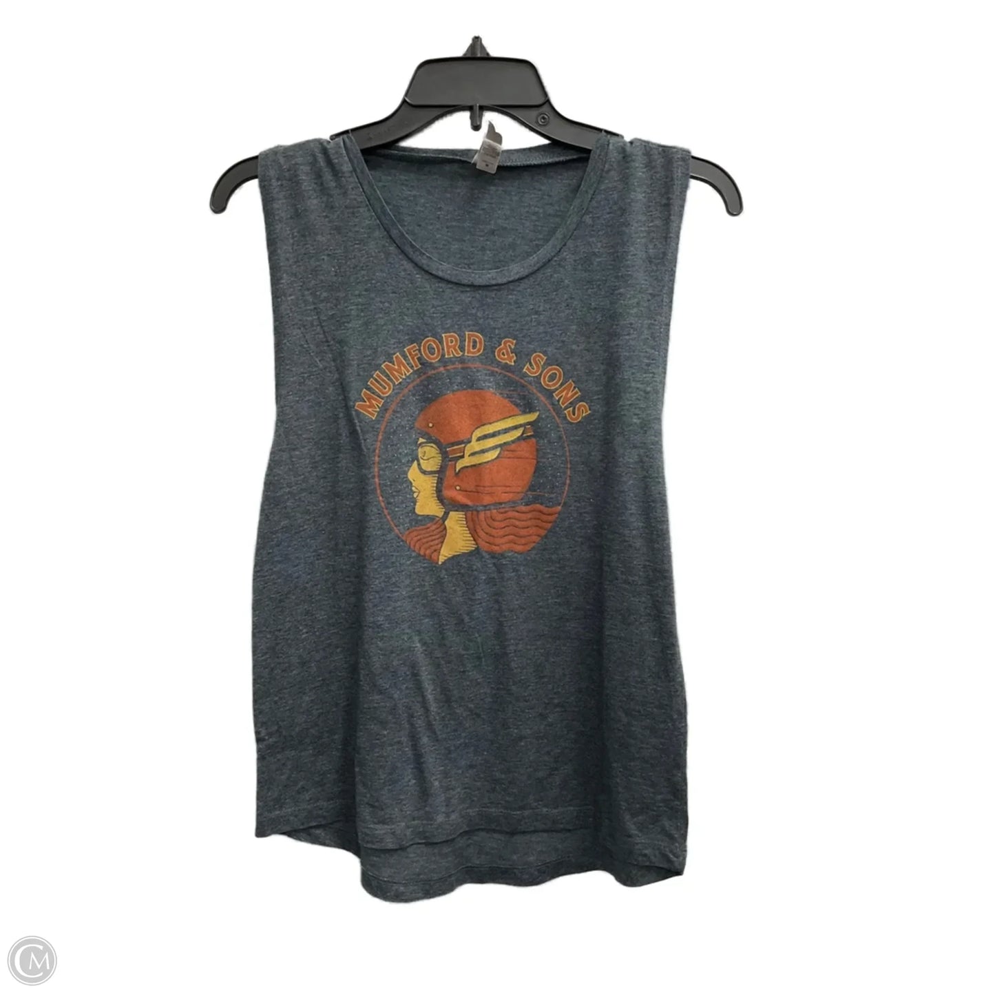 Top Sleeveless By Next Level In Grey, Size: M