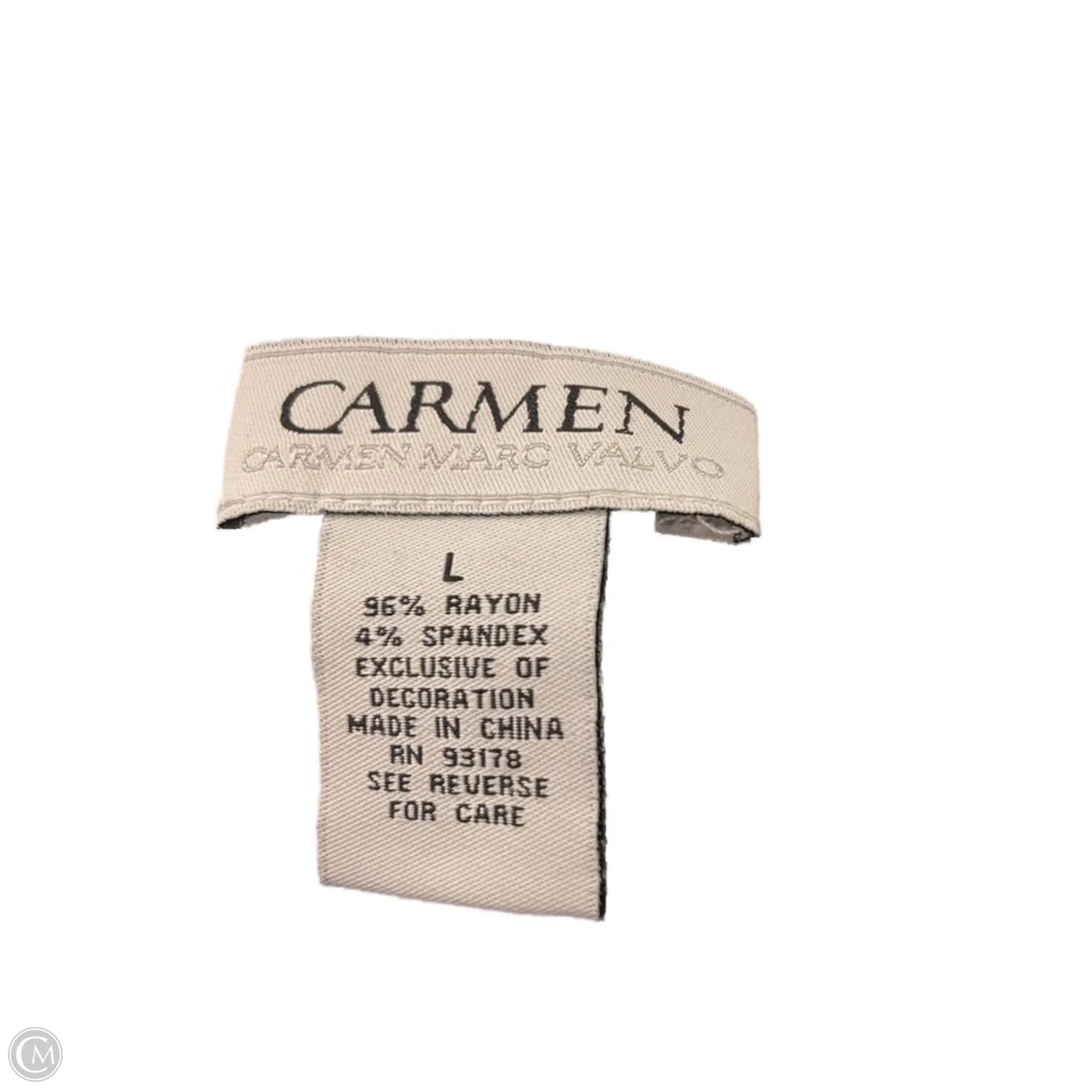 Top Sleeveless By Carmen By Carmen Marc Valvo In Tan, Size: L