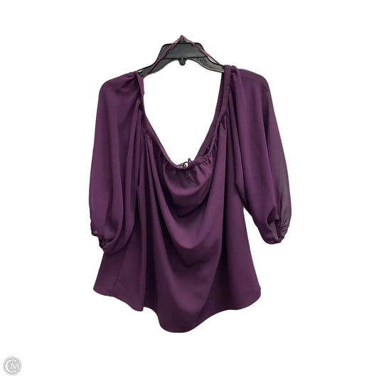 Top Long Sleeve By 1.state In Purple, Size: L