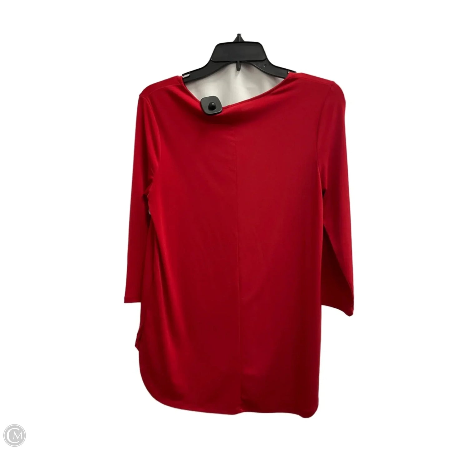 Top 3/4 Sleeve By Chicos In Red, Size: S