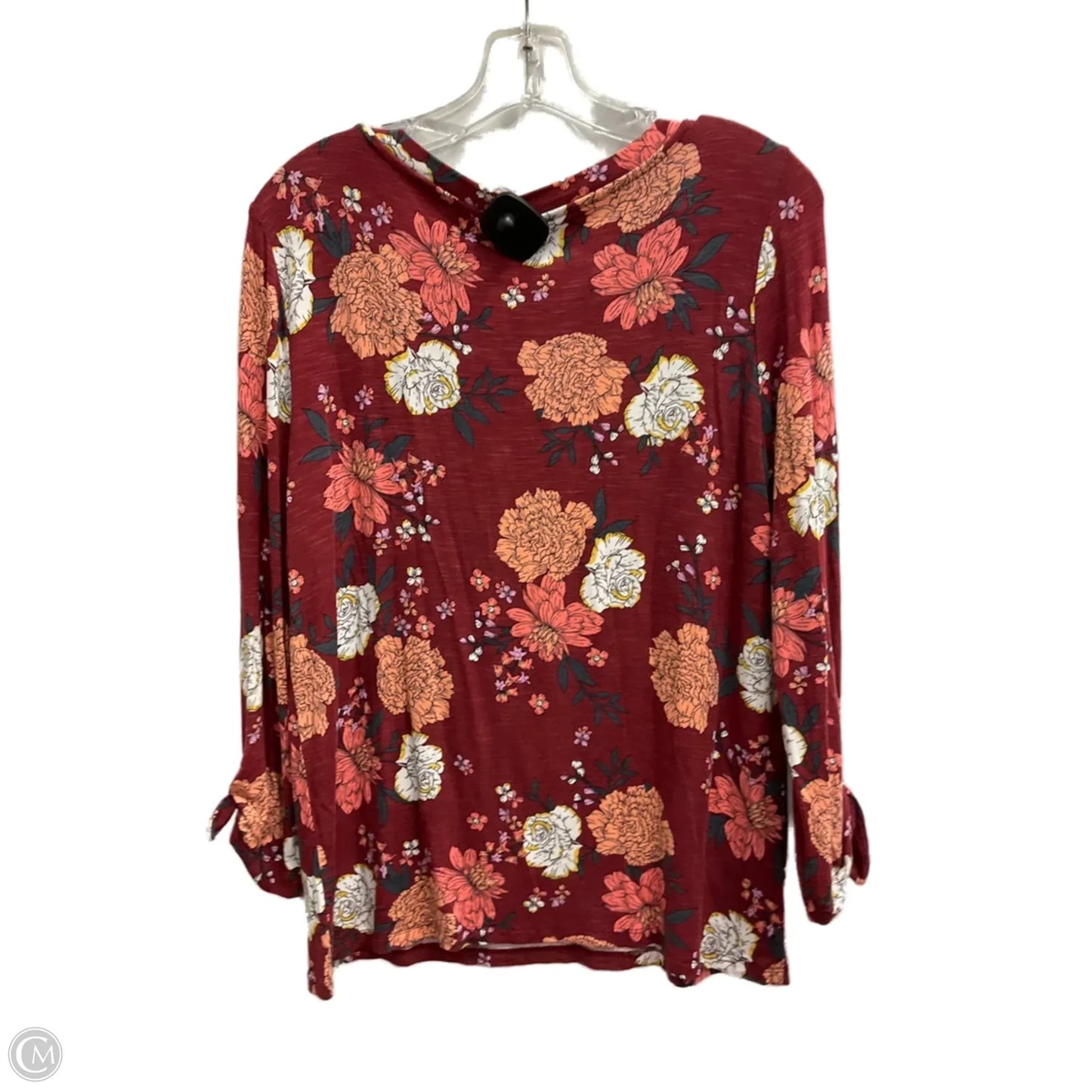 Top Long Sleeve By Loft In Floral Print, Size: S