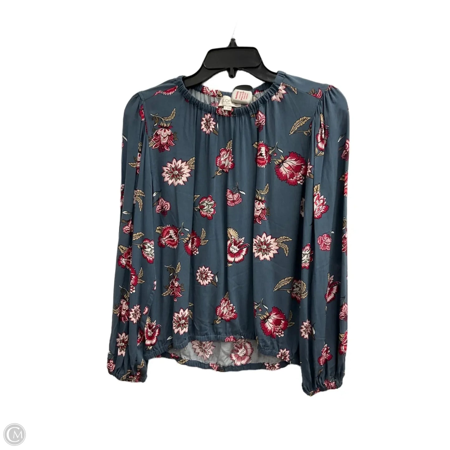 Top Long Sleeve By Loft In Floral Print, Size: S