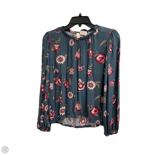 Top Long Sleeve By Loft In Floral Print, Size: S