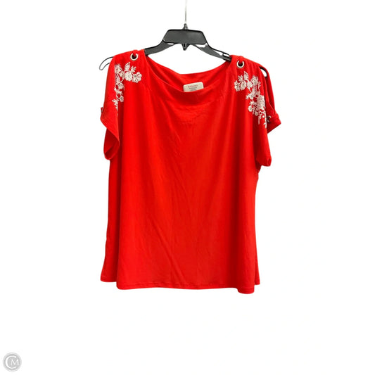 Top Short Sleeve By Ny Collection In Orange, Size: Lp