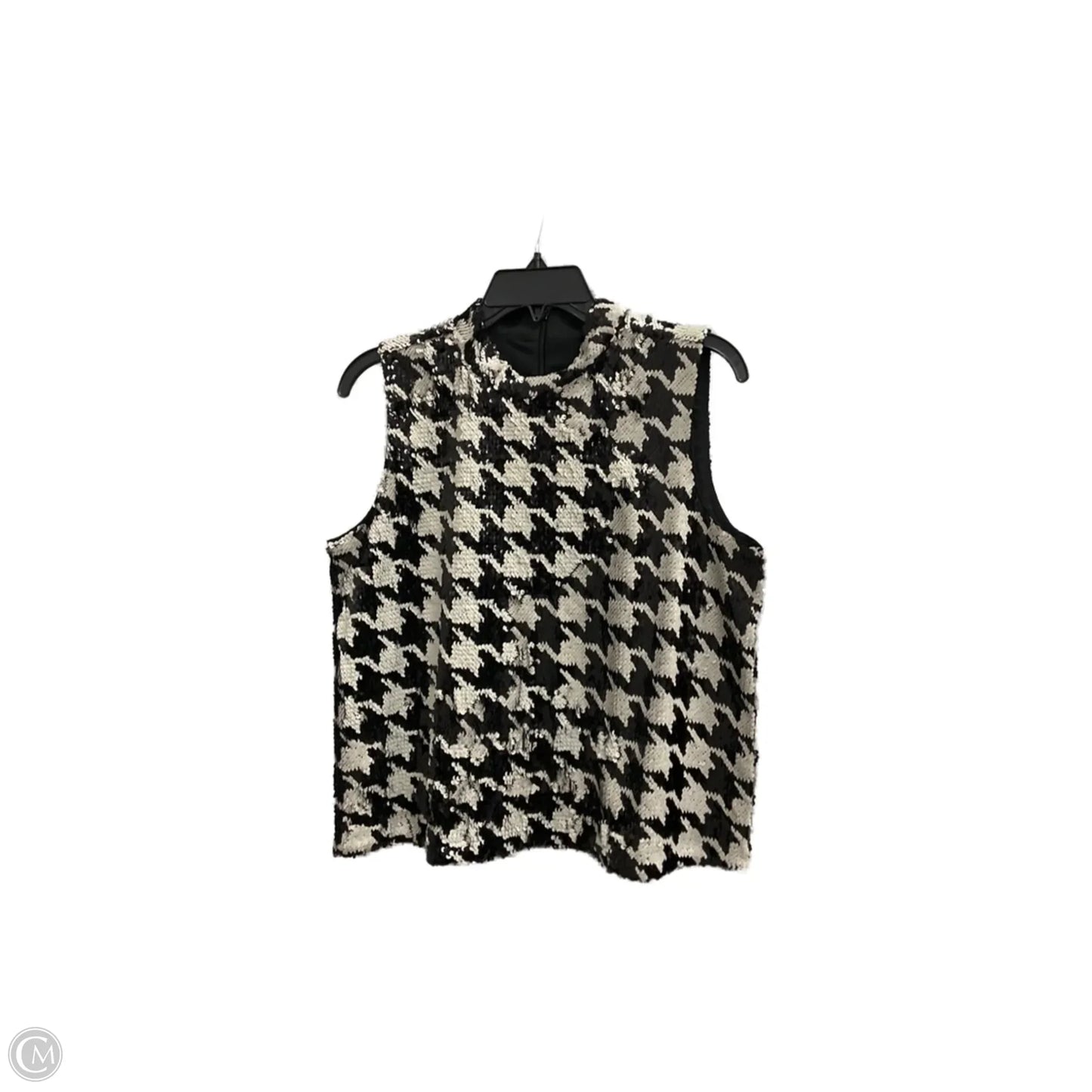 Top Sleeveless By Ann Taylor In Black & White, Size: M