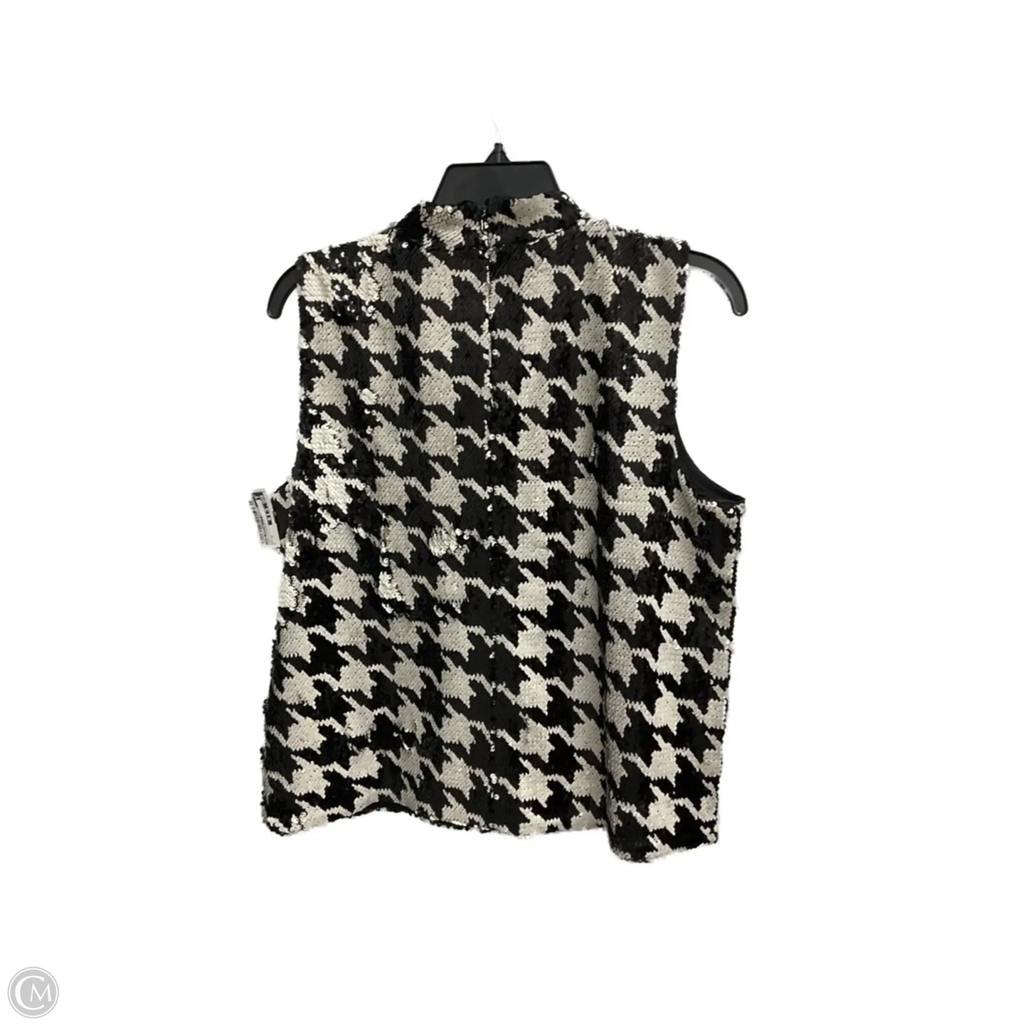 Top Sleeveless By Ann Taylor In Black & White, Size: M