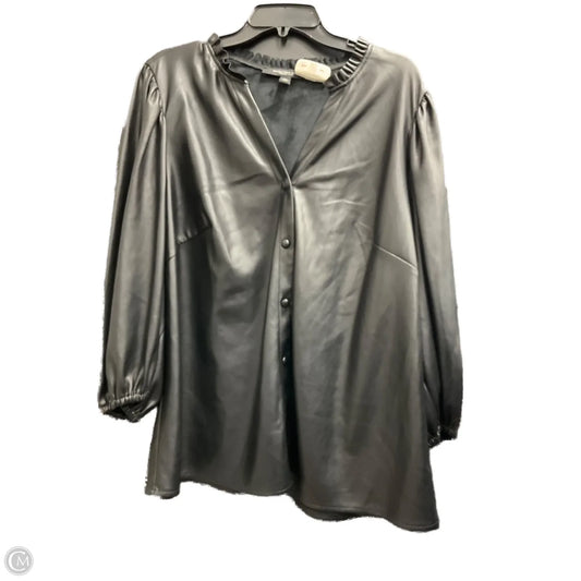 Top Short Sleeve By Marc New York In Black, Size: 2x