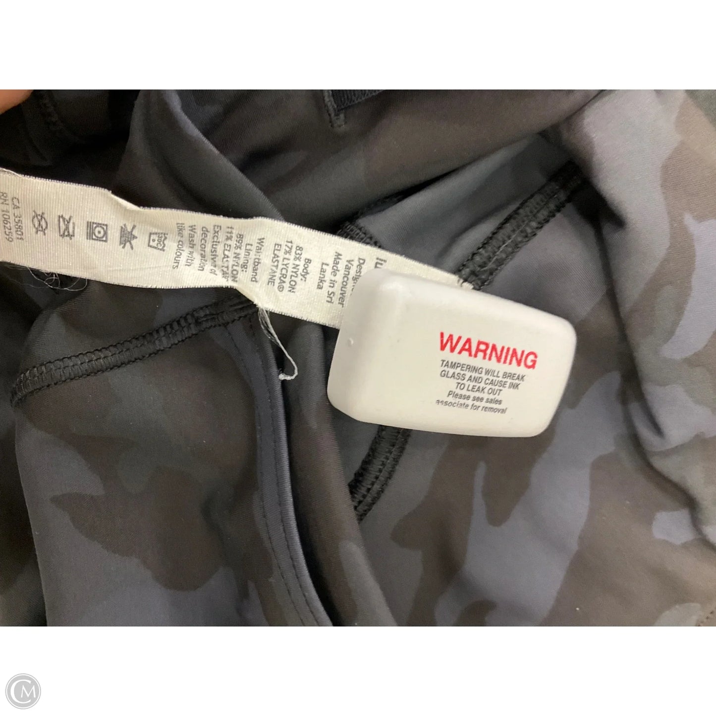 Athletic Shorts By Lululemon In Camouflage Print, Size: 4