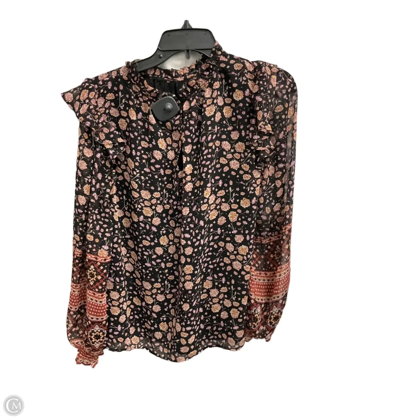 Top Long Sleeve By Rachel Zoe In Floral Print, Size: S