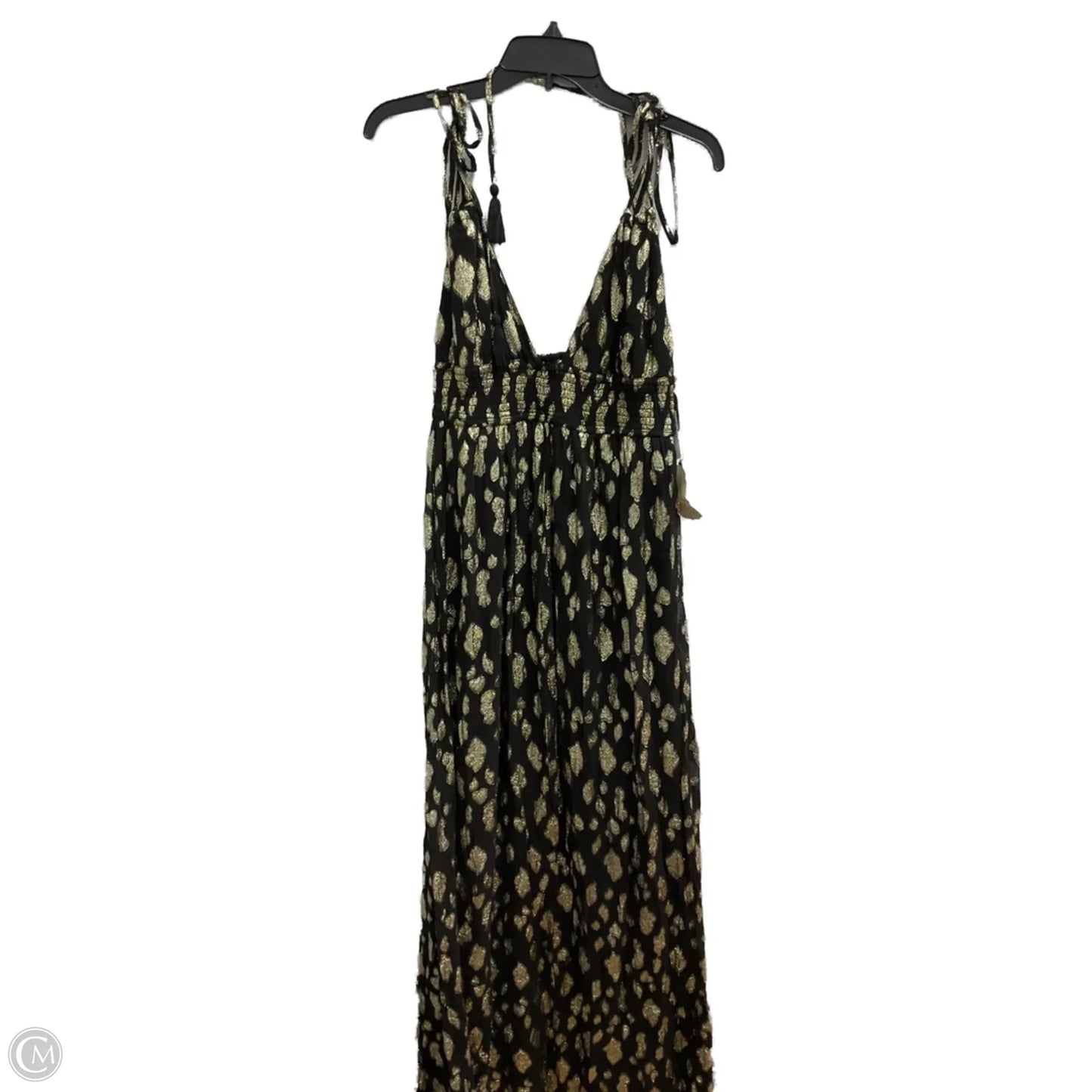 Dress Party Long By Altard State In Black & Gold, Size: M
