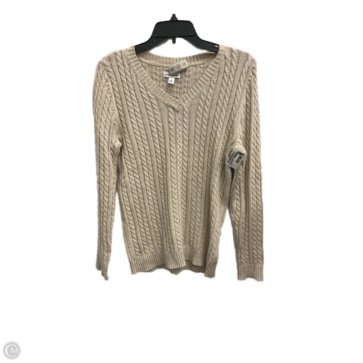 Sweater By Croft And Barrow In Cream, Size: M