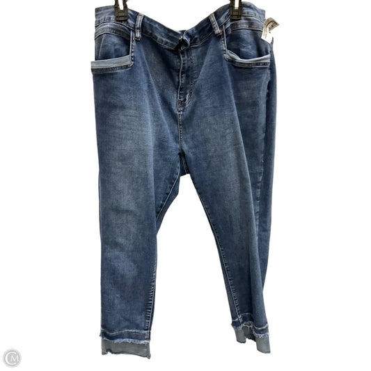 Jeans Straight By Coco And Carmen In Blue Denim, Size: Xxl