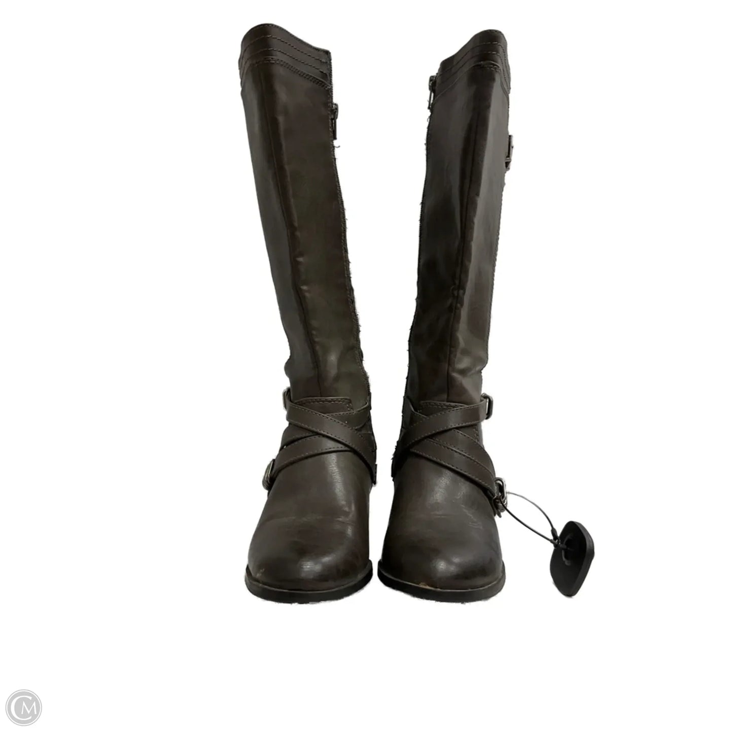 Boots Knee Heels By Rialto In Grey, Size: 8