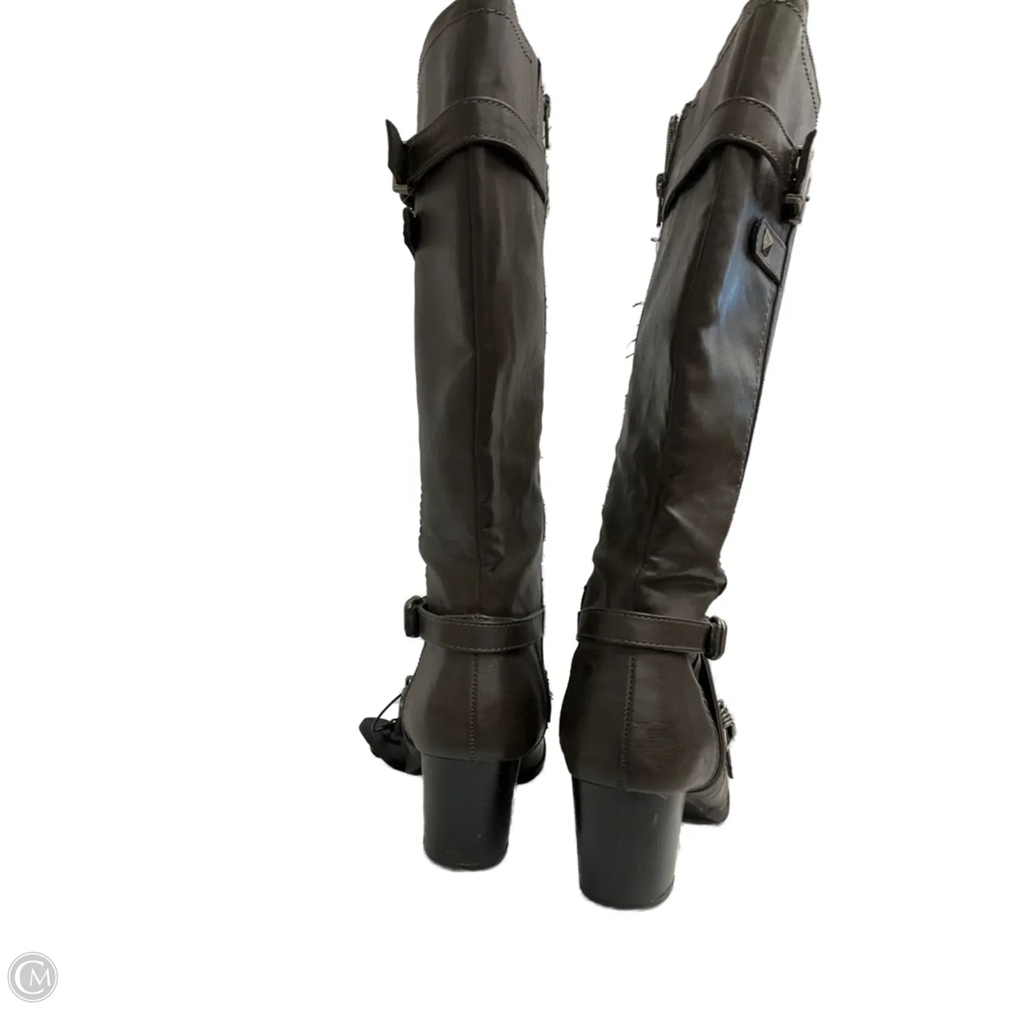 Boots Knee Heels By Rialto In Grey, Size: 8