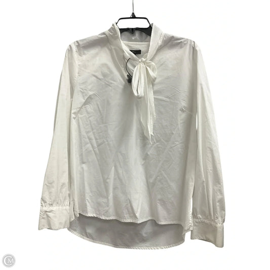 Top Long Sleeve By J. Crew In White, Size: L