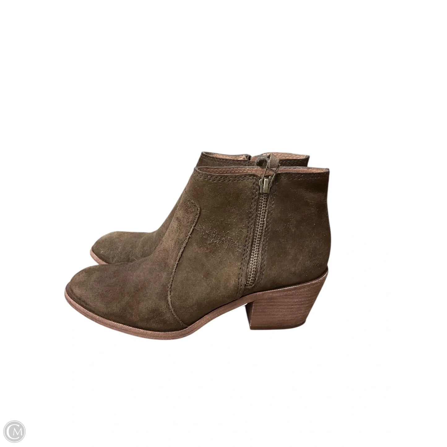 Boots Ankle Heels By Madewell In Green, Size: 7.5