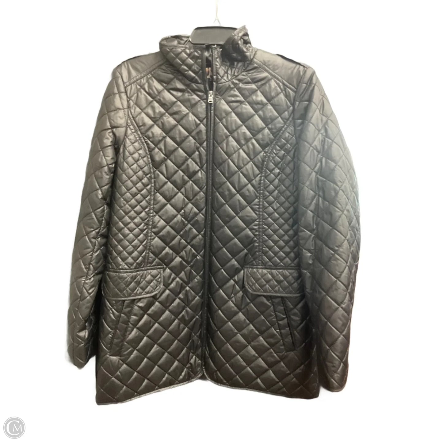 Coat Puffer & Quilted By Liz Claiborne In Black, Size: M