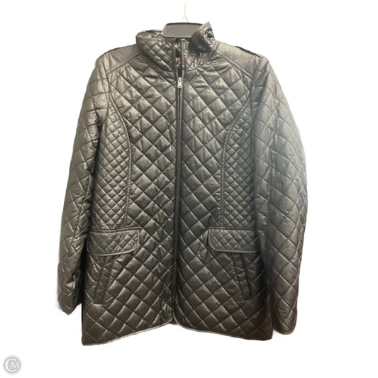 Coat Puffer & Quilted By Liz Claiborne In Black, Size: M