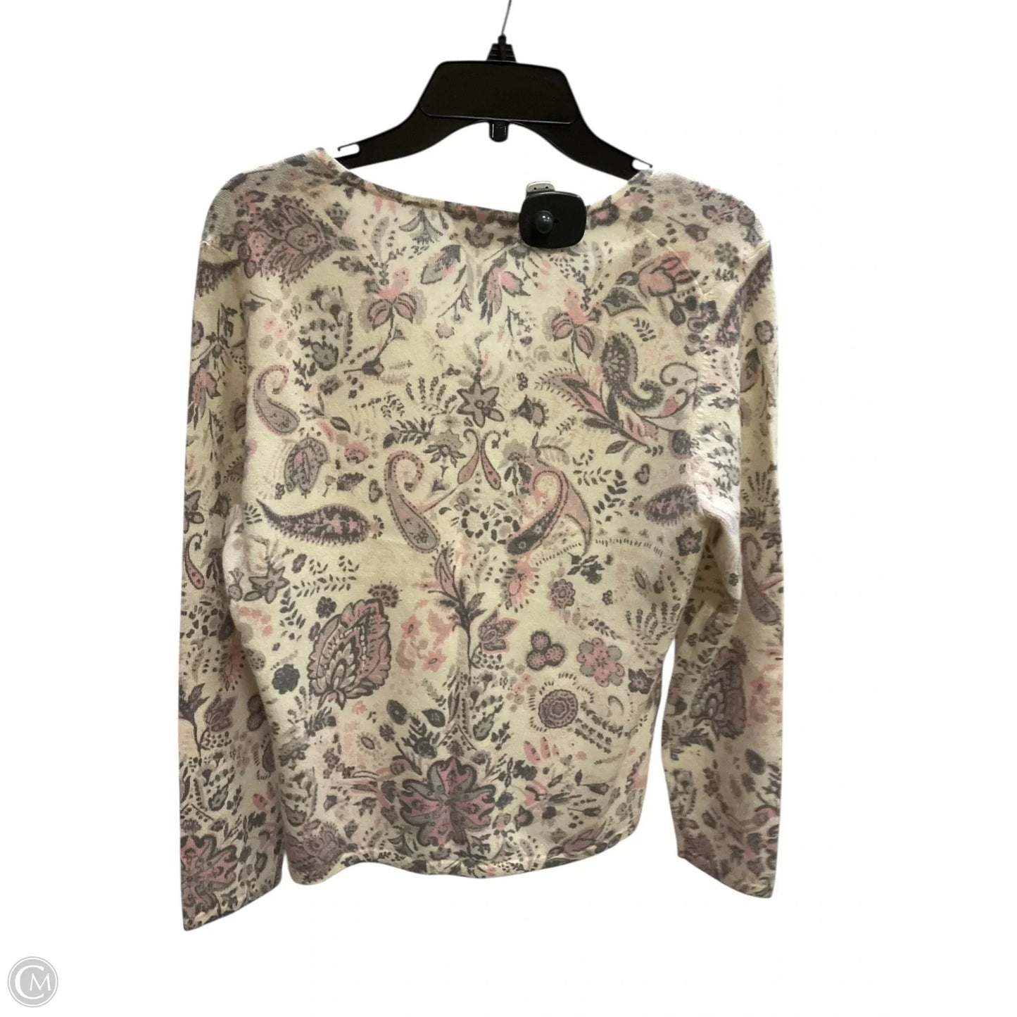 Top Long Sleeve By Charter Club In Cream, Size: L
