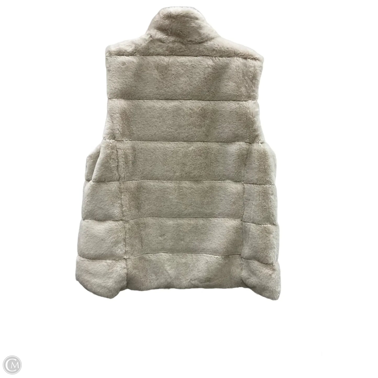 Vest Faux Fur & Sherpa By Catherine Malandrino In Beige, Size: 1x