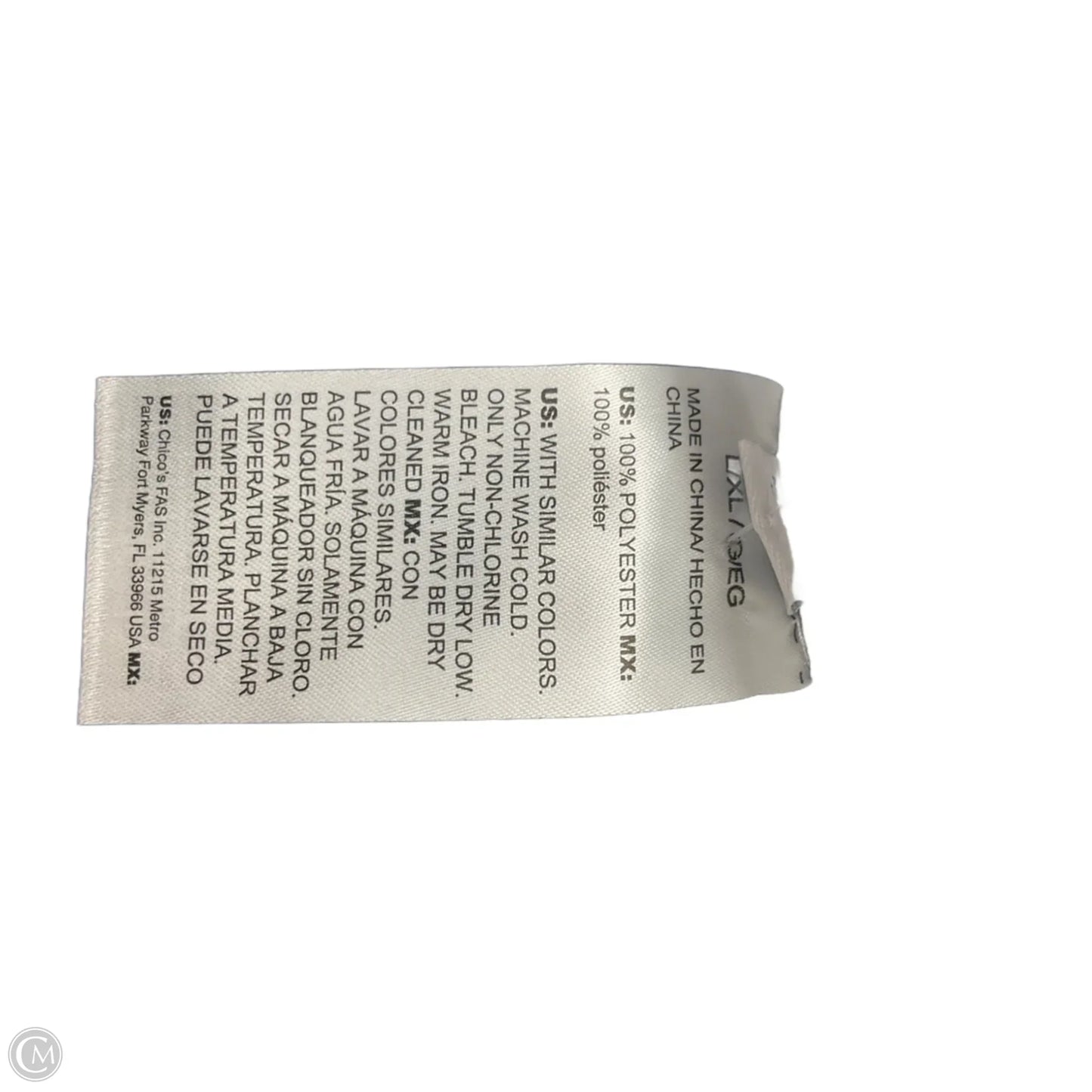 Poncho By Chicos In Black & Blue, Size: Xl