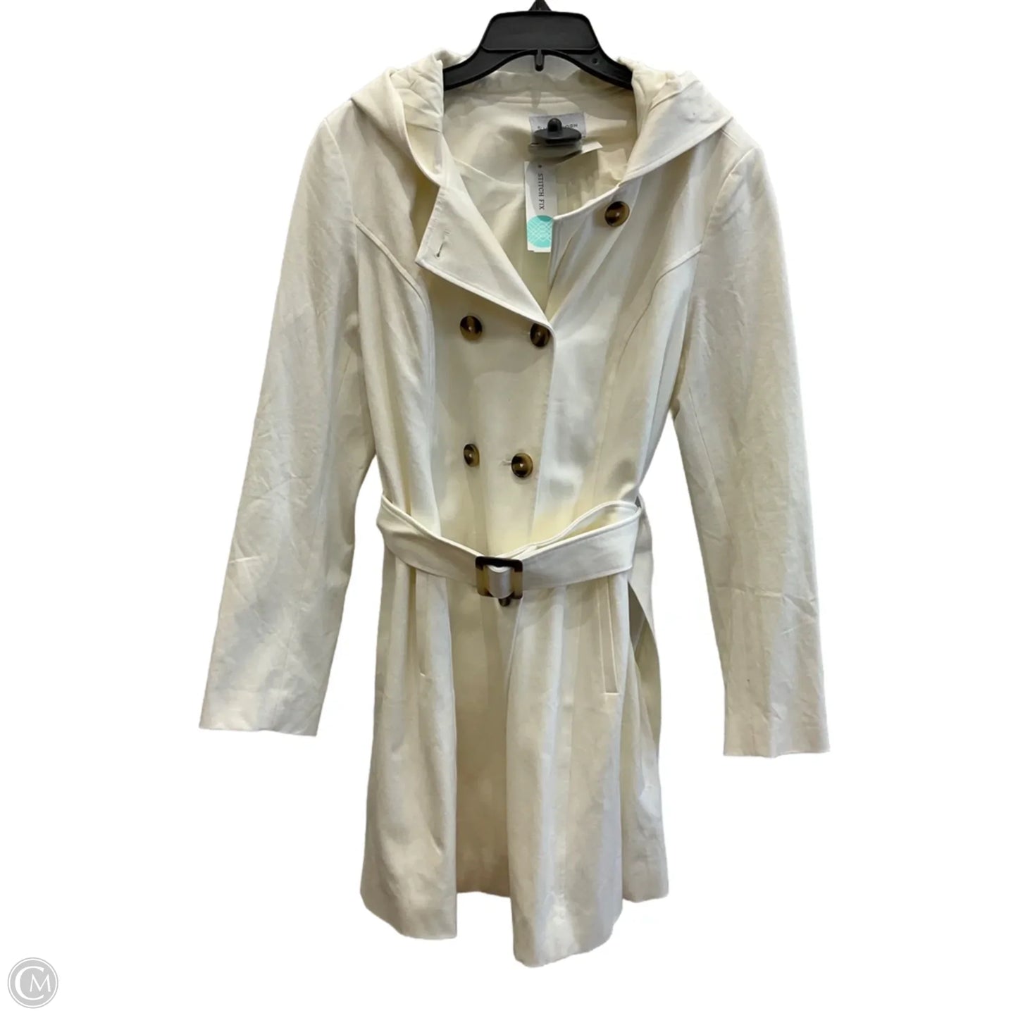 Coat Trench Coat By 41 Hawthorn In White, Size: L