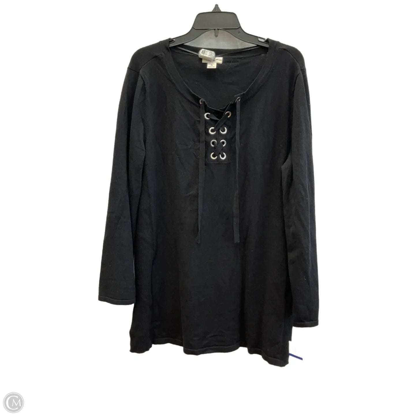 Top Long Sleeve By Style And Company In Black, Size: Xl