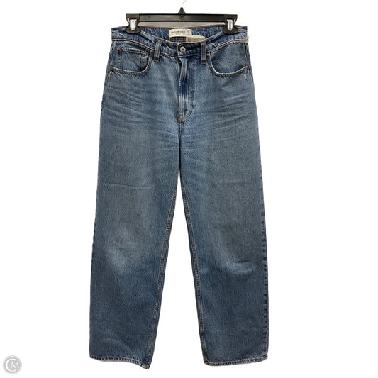Jeans Straight By Abercrombie And Fitch In Blue Denim, Size: 4