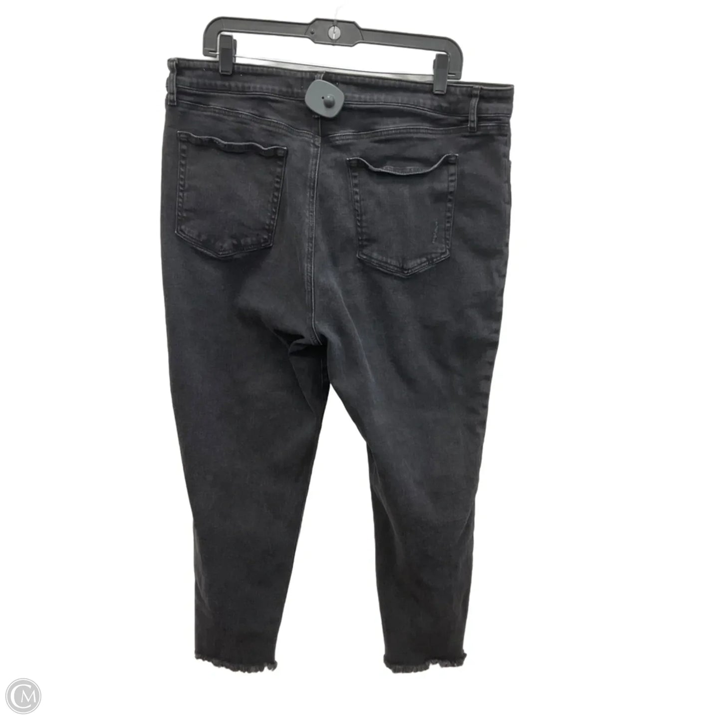 Jeans Skinny By Loft In Black Denim, Size: 18