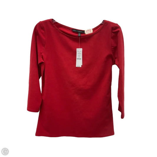 Top 3/4 Sleeve By White House Black Market In Red, Size: S