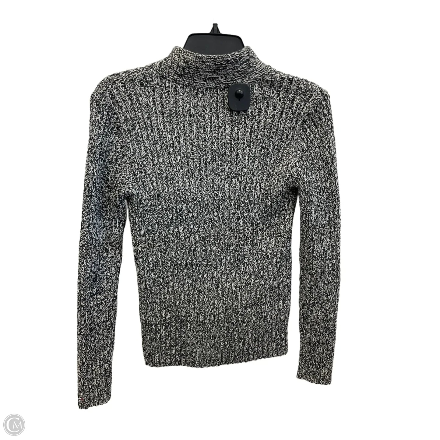 Sweater By Tommy Hilfiger In Black & Grey, Size: M