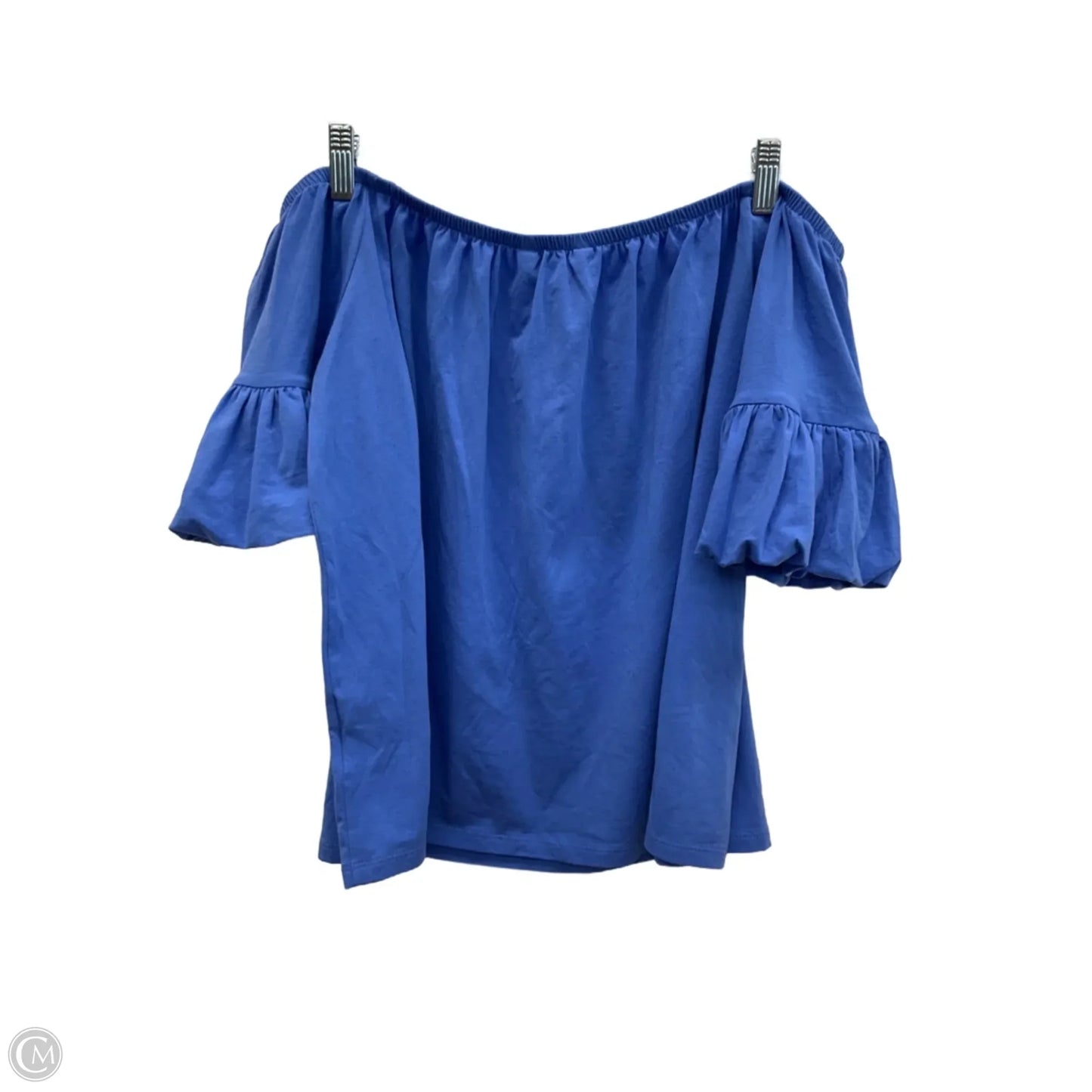 Top Short Sleeve Designer By Lilly Pulitzer In Blue, Size: Xl