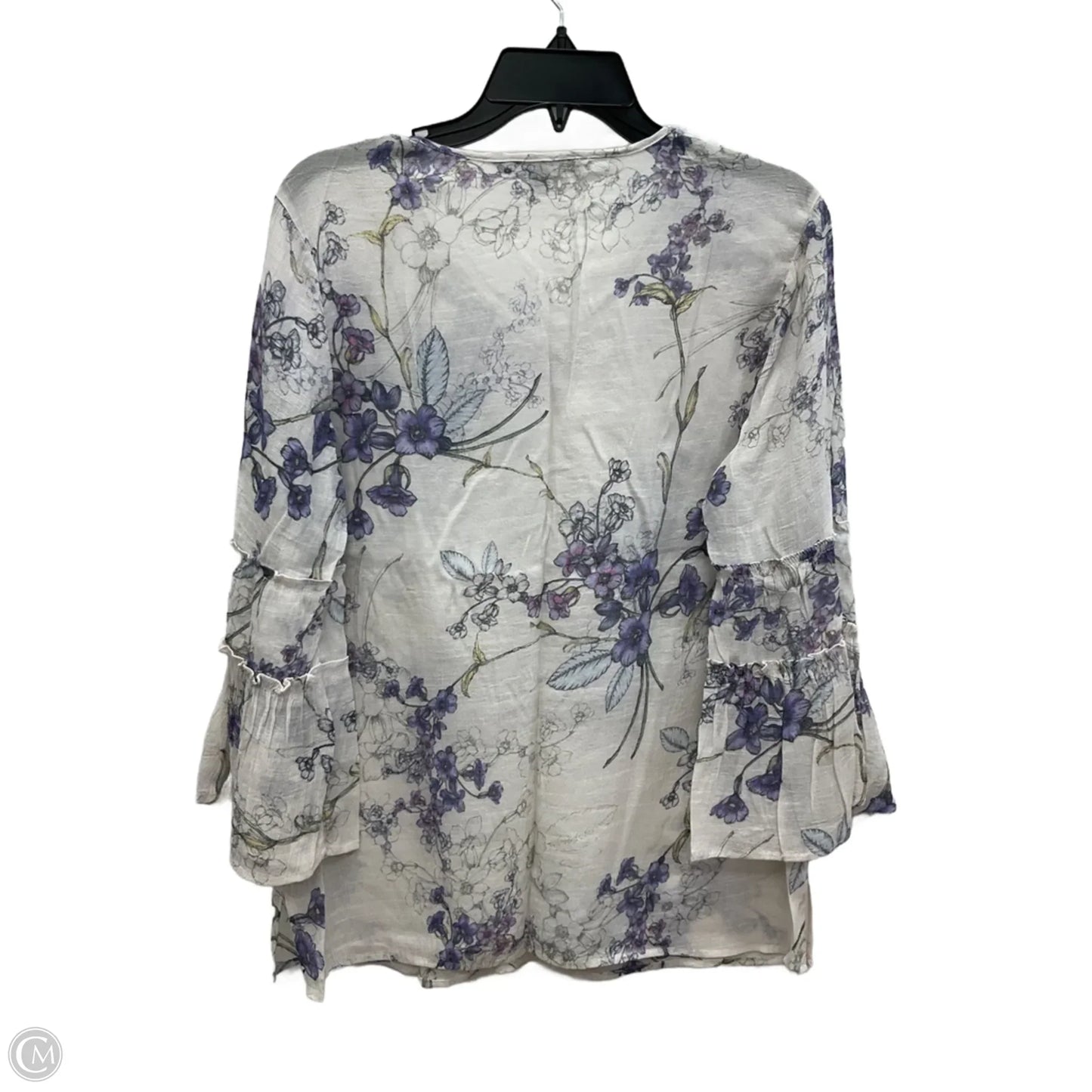 Top Long Sleeve By Zac And Rachel In Floral Print, Size: M