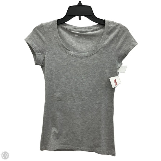 Top Short Sleeve By Valerie Bertinelli In Grey, Size: S