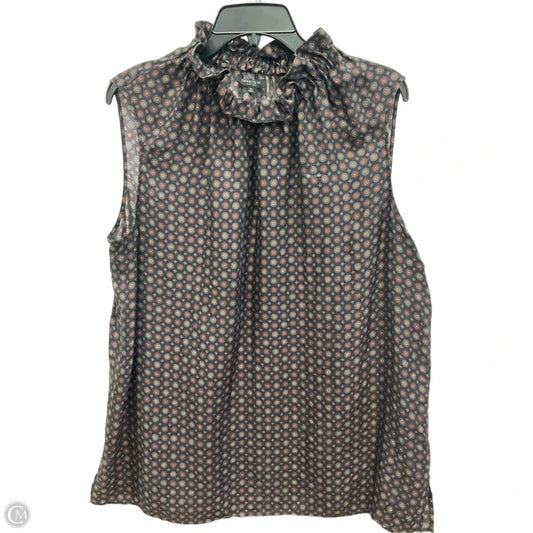 Top Sleeveless Designer By Lafayette 148 In Multi-colored, Size: Xl
