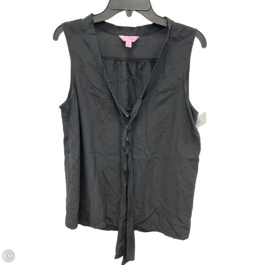 Top Sleeveless Designer By Lilly Pulitzer In Black, Size: L