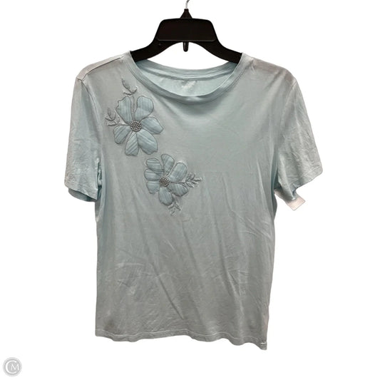 Top Short Sleeve By Talbots In Blue, Size: S