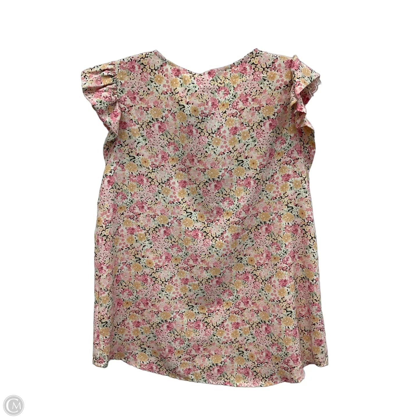 Top Short Sleeve By Les Amis In Floral Print, Size: S