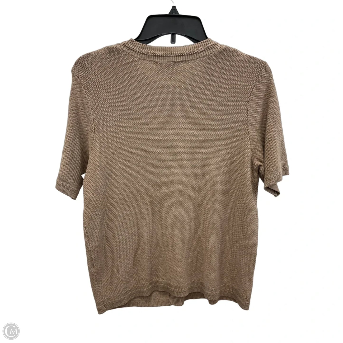 Top Short Sleeve By Prettygarden In Tan, Size: S